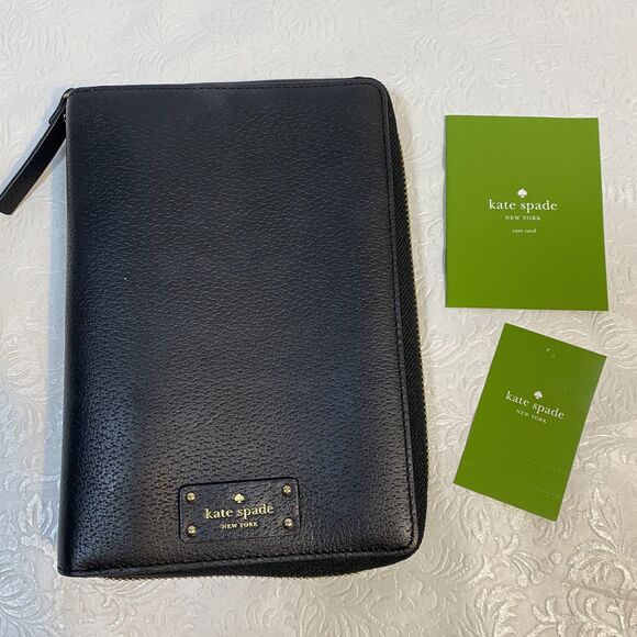 kate spade new york Other - Kate Spade Black Leather 6 Ring Personal Organizer Planner